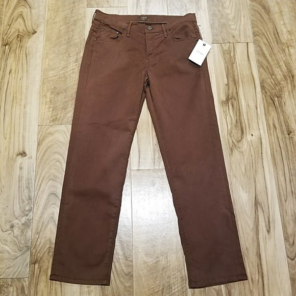 NWT Mother Jeans The Loosey in Touch And Go Brown Beauty Womens Button Fly 31x27 - Picture 4 of 14